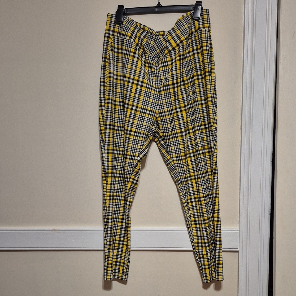 Stylish Yellow Plaid Pants